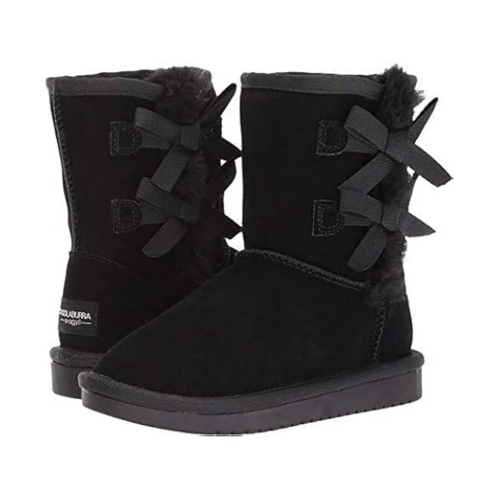 Koolaburra by UGG Victoria Toddler 5 Black Suede Bow Boots